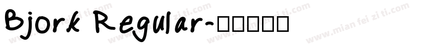 Bjork Regular字体转换